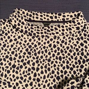 ANN TAYLOR animal print cowl neck top